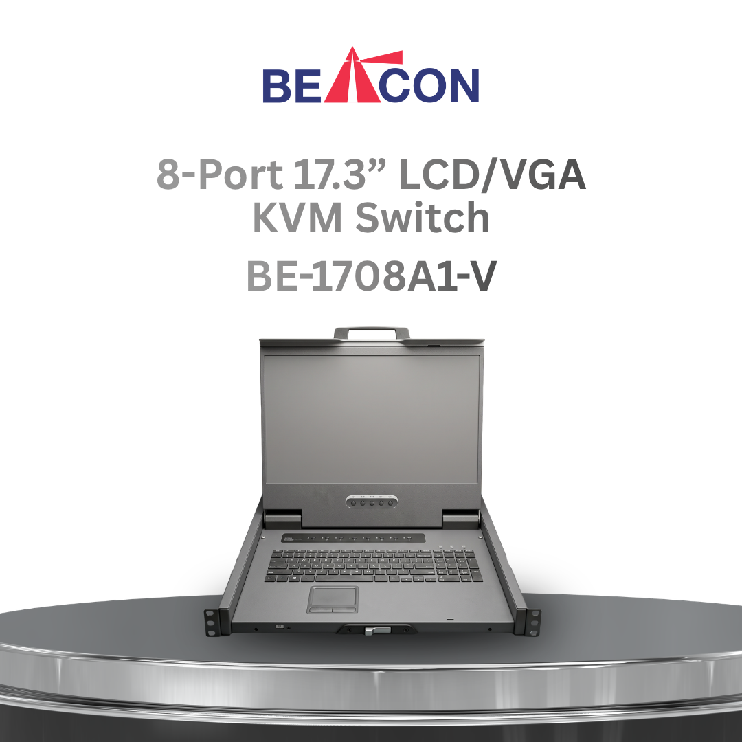 BE-1708A1-V 8-Port 17.3" LCD VGA KVM Switch