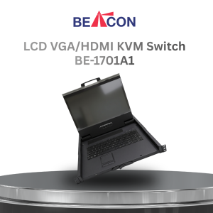 Beacon BE-1701A1 1-Port 17.3" LCD VGA/HDMI KVM Switch
